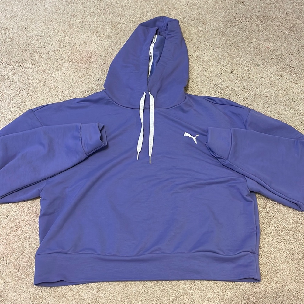 Purple Puma Crop top Hoodie